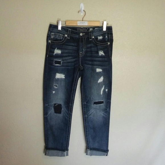 Miss Me Denim - 🌕MISS ME Boyfriend Ankle Cropped Jeans